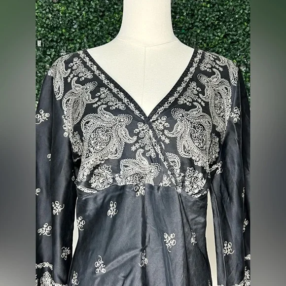 New York City Design Co Y2K Silk Fairy Top M Floral Paisley Whimsigoth Fairy - Picture 2 of 11